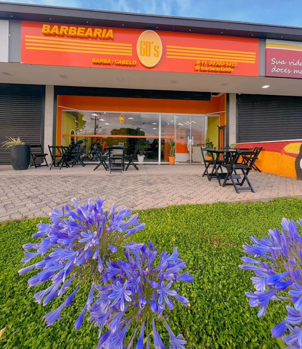 Fachada da Barbearia 60's em Bragança Paulista